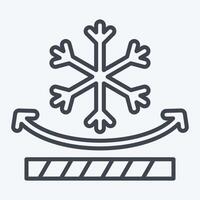 Icon Snow Resistant. related to Fabric symbol. line style. simple design editable vector