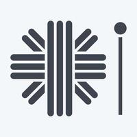 Icon Fence. related to Fabric symbol. glyph style. simple design editable vector