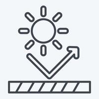 Icon UV Protection. related to Fabric symbol. line style. simple design editable vector