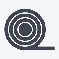 Icon Insulation. related to Fabric symbol. glyph style. simple design editable vector