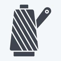 Icon Fabric Roll. related to Fabric symbol. glyph style. simple design editable vector