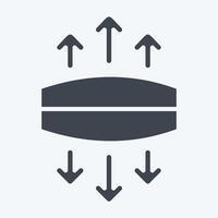 Icon Stretch. related to Fabric symbol. glyph style. simple design editable vector