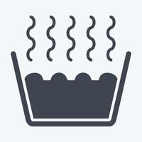 Icon Hot Water Bucket. related to Fabric symbol. glyph style. simple design editable vector