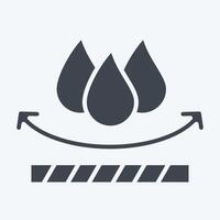 Icon Waterproof. related to Fabric symbol. glyph style. simple design editable vector