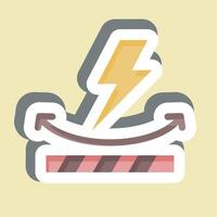 Sticker Anti Static. related to Fabric symbol. simple design editable vector