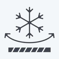 Icon Snow Resistant. related to Fabric symbol. glyph style. simple design editable vector