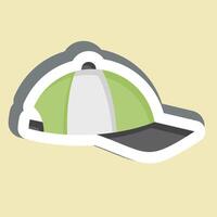 Sticker Cap. related to Fabric symbol. simple design editable vector