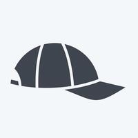 Icon Cap. related to Fabric symbol. glyph style. simple design editable vector