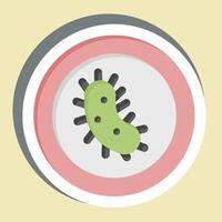 Sticker Anti Bacterial. related to Fabric symbol. simple design editable vector
