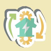 Sticker Off the Grid. related to Energy Storage symbol. editable vector