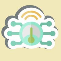 Sticker Smart Meter. related to Energy Storage symbol. editable vector
