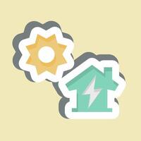 Sticker Distributed Generation. related to Energy Storage symbol vector