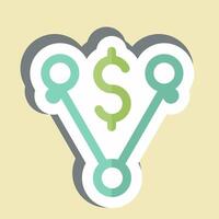 Sticker Off Peak Pricing. related to Energy Storage symbol. editable vector