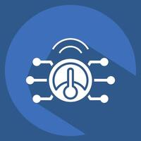 Icon Smart Meter. related to Energy Storage symbol. long shadow style. editable vector