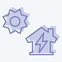 Icon Distributed Generation. related to Energy Storage symbol. two tone style vector