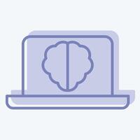 Icon Intelligent Software. related to Energy Storage symbol. two tone style. editable vector