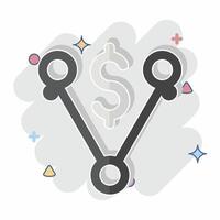 Icon Off Peak Pricing. related to Energy Storage symbol. comic style. editable vector