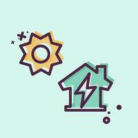 Icon Distributed Generation. related to Energy Storage symbol. MBE style vector