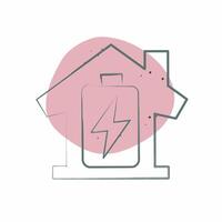 Icon Energy Storage. related to Energy Storage symbol. Color Spot Style. editable 1 vector