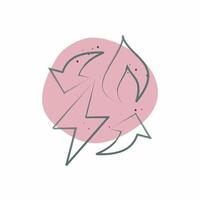 Icon Power to Gas. related to Energy Storage symbol. Color Spot Style. editable vector