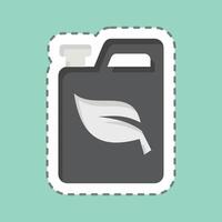 Sticker line cut Biofuel. related to Energy Storage symbol. editable vector