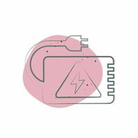 Icon Back Up Power. related to Energy Storage symbol. Color Spot Style. editable vector