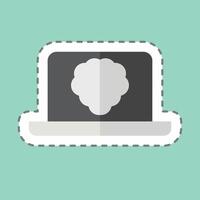 Sticker line cut Intelligent Software. related to Energy Storage symbol. editable vector