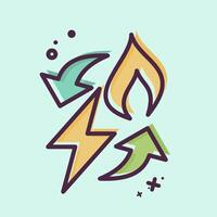 Icon Power to Gas. related to Energy Storage symbol. MBE style. editable vector