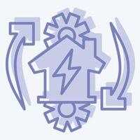 Icon Off the Grid. related to Energy Storage symbol. two tone style. editable vector