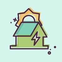 Icon Photovoltaic System. related to Energy Storage symbol. MBE style. editable vector