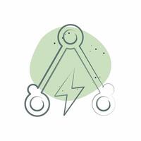 Icon Peak Demand. related to Energy Storage symbol. Color Spot Style. editable vector