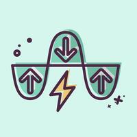 Icon Energy Demand Management. related to Energy Storage symbol. MBE style vector