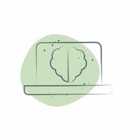 Icon Intelligent Software. related to Energy Storage symbol. Color Spot Style. editable vector