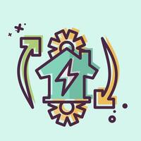 Icon Off the Grid. related to Energy Storage symbol. MBE style. editable vector