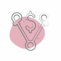 Icon Off Peak Pricing. related to Energy Storage symbol. Color Spot Style. editable vector