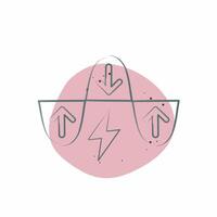 Icon Energy Demand Management. related to Energy Storage symbol. Color Spot Style vector