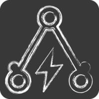 Icon Peak Demand. related to Energy Storage symbol. chalk Style. editable vector