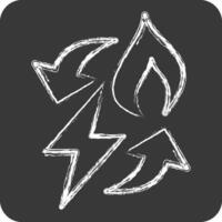 Icon Power to Gas. related to Energy Storage symbol. chalk Style. editable vector