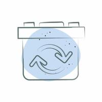 Icon Rechargeable Battery. related to Energy Storage symbol. Color Spot Style. editable vector