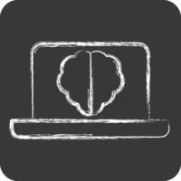 Icon Intelligent Software. related to Energy Storage symbol. chalk Style. editable vector