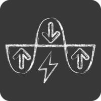 Icon Energy Demand Management. related to Energy Storage symbol. chalk Style vector