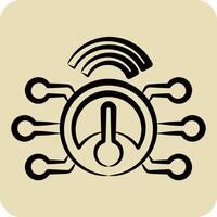 Icon Smart Meter. related to Energy Storage symbol. hand drawn style. editable vector