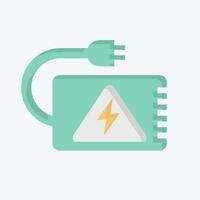 Icon Back Up Power. related to Energy Storage symbol. flat style. editable vector