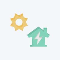 Icon Distributed Generation. related to Energy Storage symbol. flat style vector