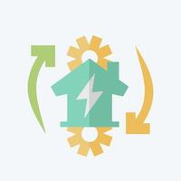 Icon Off the Grid. related to Energy Storage symbol. flat style. editable vector