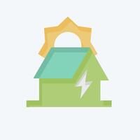 Icon Photovoltaic System. related to Energy Storage symbol. flat style. editable vector