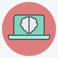 Icon Intelligent Software. related to Energy Storage symbol. color mate style. editable vector