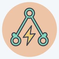 Icon Peak Demand. related to Energy Storage symbol. color mate style. editable vector