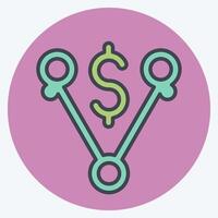 Icon Off Peak Pricing. related to Energy Storage symbol. color mate style. editable vector