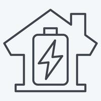 Icon Energy Storage. related to Energy Storage symbol. line style. editable 1 vector